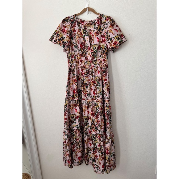 Anthropologie Maeve The Somerset Maxi Dress In Pink Floral L - Picture 4 of 11